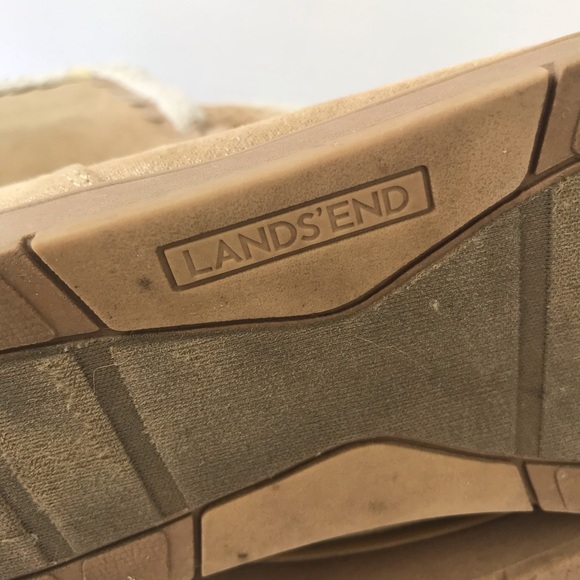 LANDS'END Embroidered Winter Snow Girl's Boots Tan - Picture 7 of 7